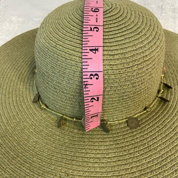 BRONER HAT Olive Green Women's Sun Hat Sz OS Summer Neutral Cottage Casual Beach - Picture 4 of 5
